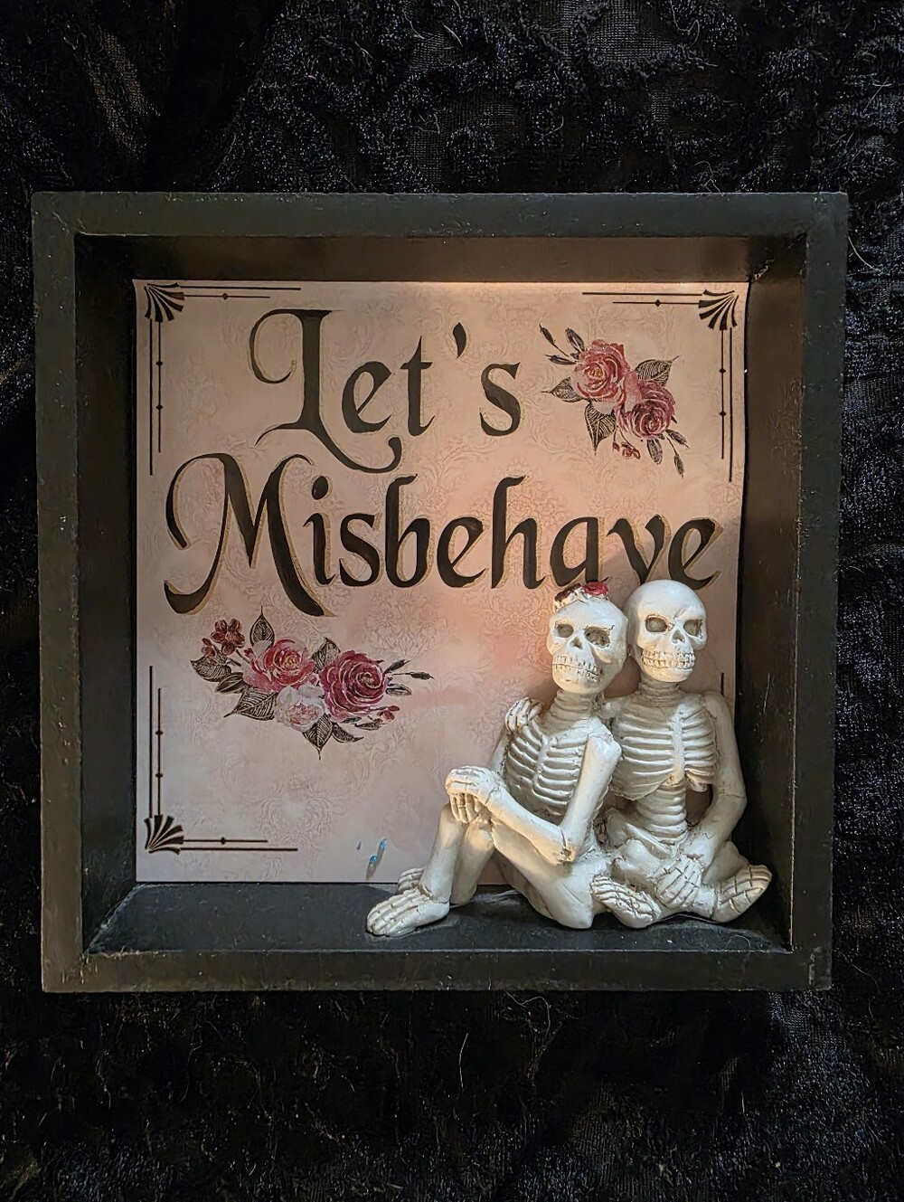 Lets Misbehave Shadow Box Art